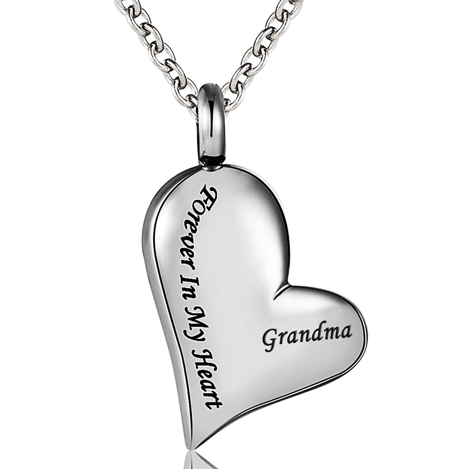 Cremation Urn Ashes Necklace Dad Forever in My Heart Stainless Steel Keepsake Waterproof Memorial Pendant