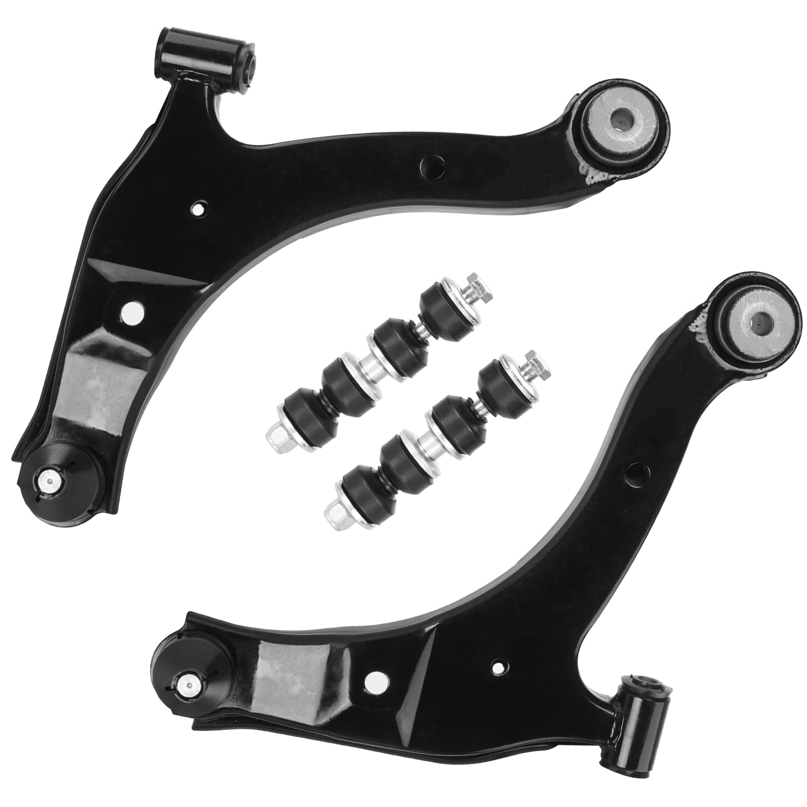 Front Lower Control Arms w/Ball Joint + Sway Bar Links for 2000-2005 Dodge Plymouth, 2000-2001 Plymouth Neon, 2001-2010 PT Cruiser Suspension Kit K620009 K620010 K7348 4pc Set