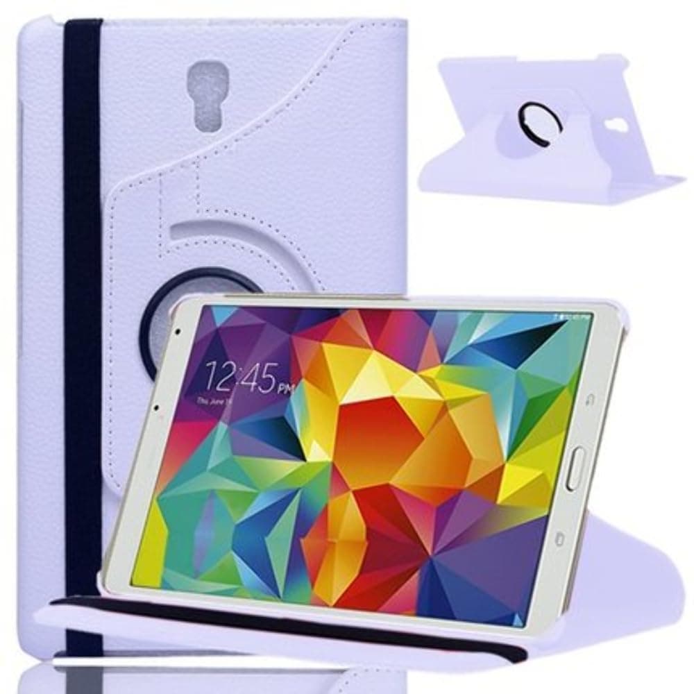 360 Rotating Leather Case Cover Samsung Galaxy Tab S 8.4" SM-T700 /T705 /T705C White