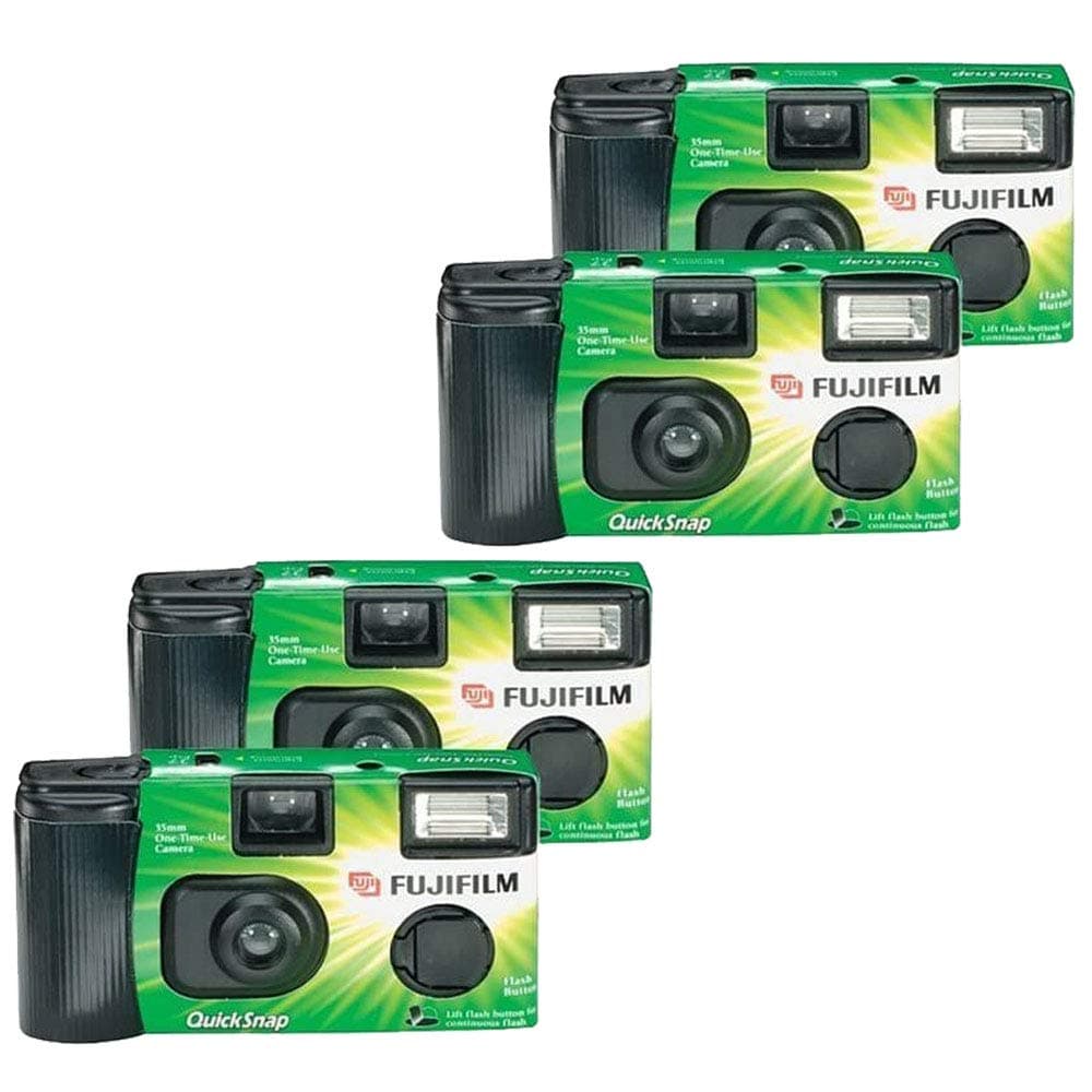 SzsinocamFujifilm QuickSnap Flash 400 Disposable 35mm Camera 27 exposures (Pack of 4)