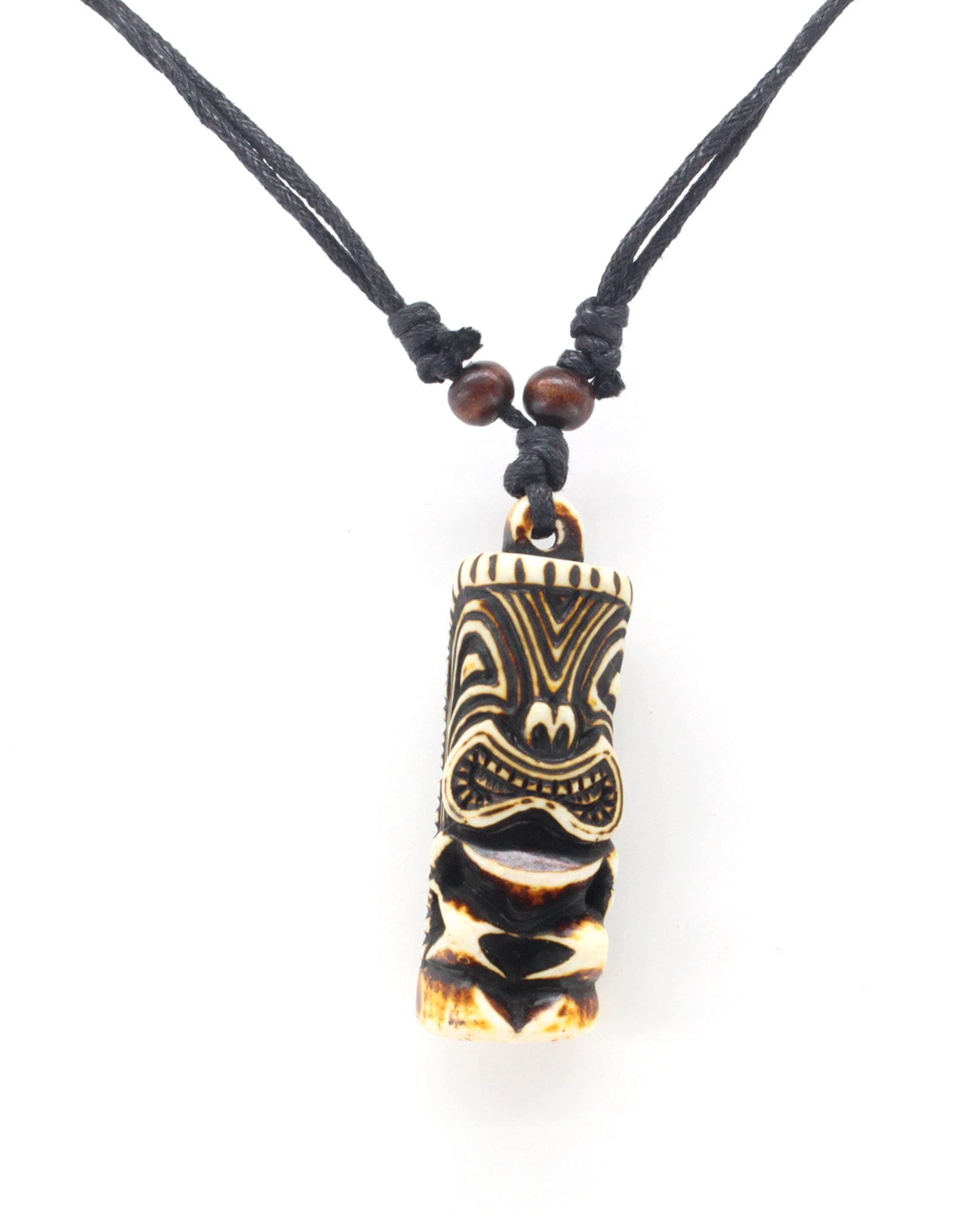 Scddboy Hawaiian Tiki Pendant Necklace for Men Women -Polynesian Tribal Surfer Beach Jewelry