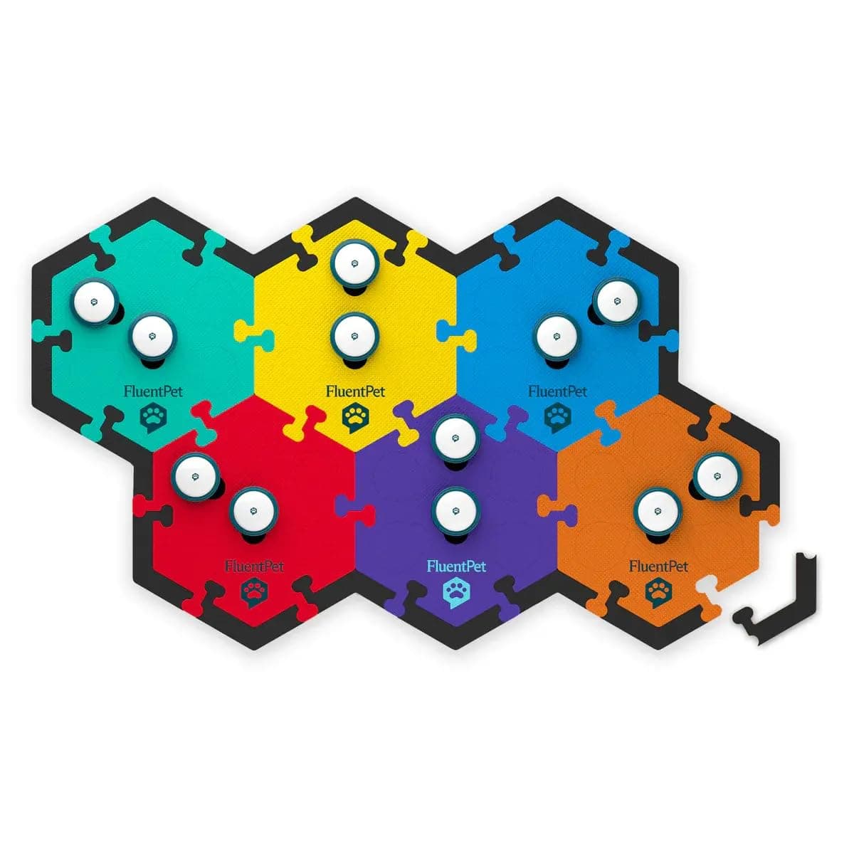 FluentPet Edge Pieces (Set of 32) Hextiles Edge Pieces Holding Cat and Dog Buttons to Communicate - Edges Protect Hextiles Dog Talking Buttons from Dirt Buildup and