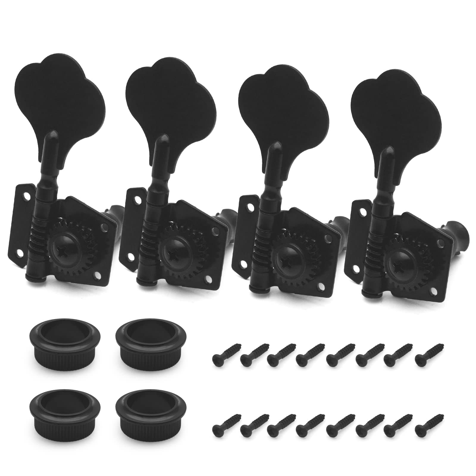 MAXCHEERGuitar Bass Tuners Bass Guitar Tuning Keys,Ratio Headstock Sealed Machine Head Replacement for Electric Jazz Bass or Precision Instruments