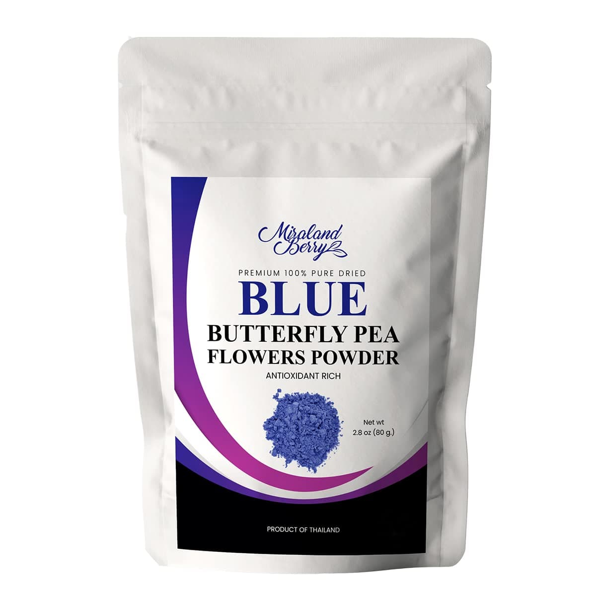 MIRALAND BERRY 100% Blue Butterfly Pea Flower Powder 11.2 oz (318g), Culinary Grade, Natural Superfood, Raw with Antioxidants