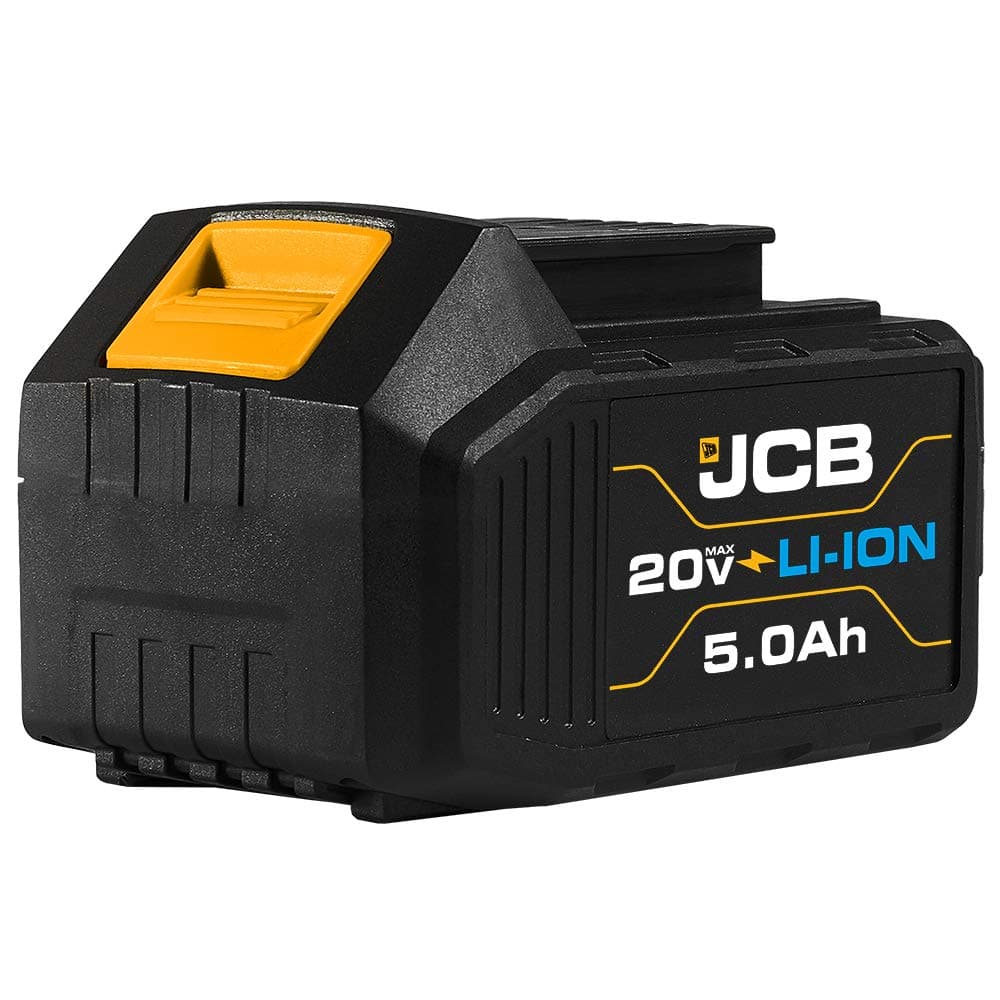 Tools - 20V Lithium-Ion Battery 5.0Ah With Charge Remaining Indicator - For Jcb 20V Power Tools - Drill, Jigsaw, Recip Saw, Circular Saw, Multi Tool, Miter Saw, Angle Grinder, LED Work Light