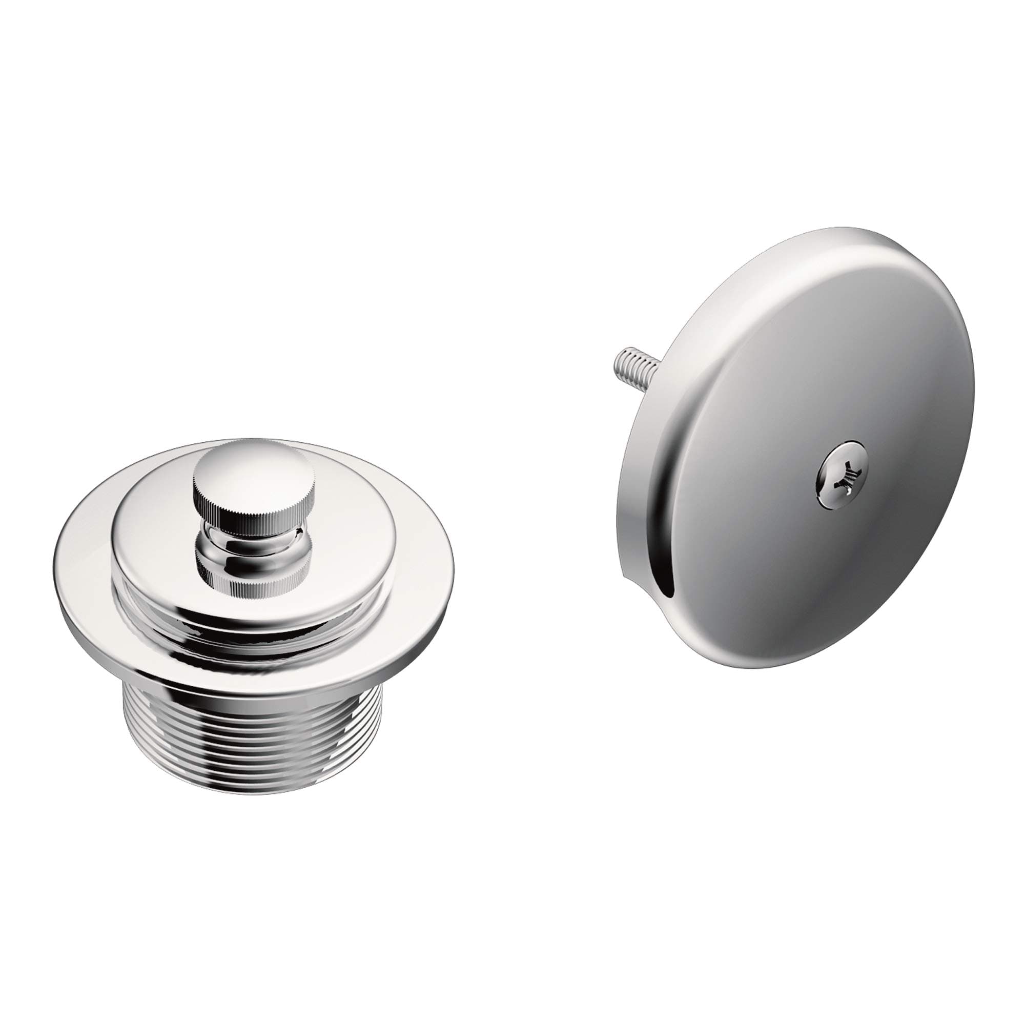 T90331 Push-N-Lock Tub and Shower Drain Kit with 1-1/2 Inch Threads, Chrome