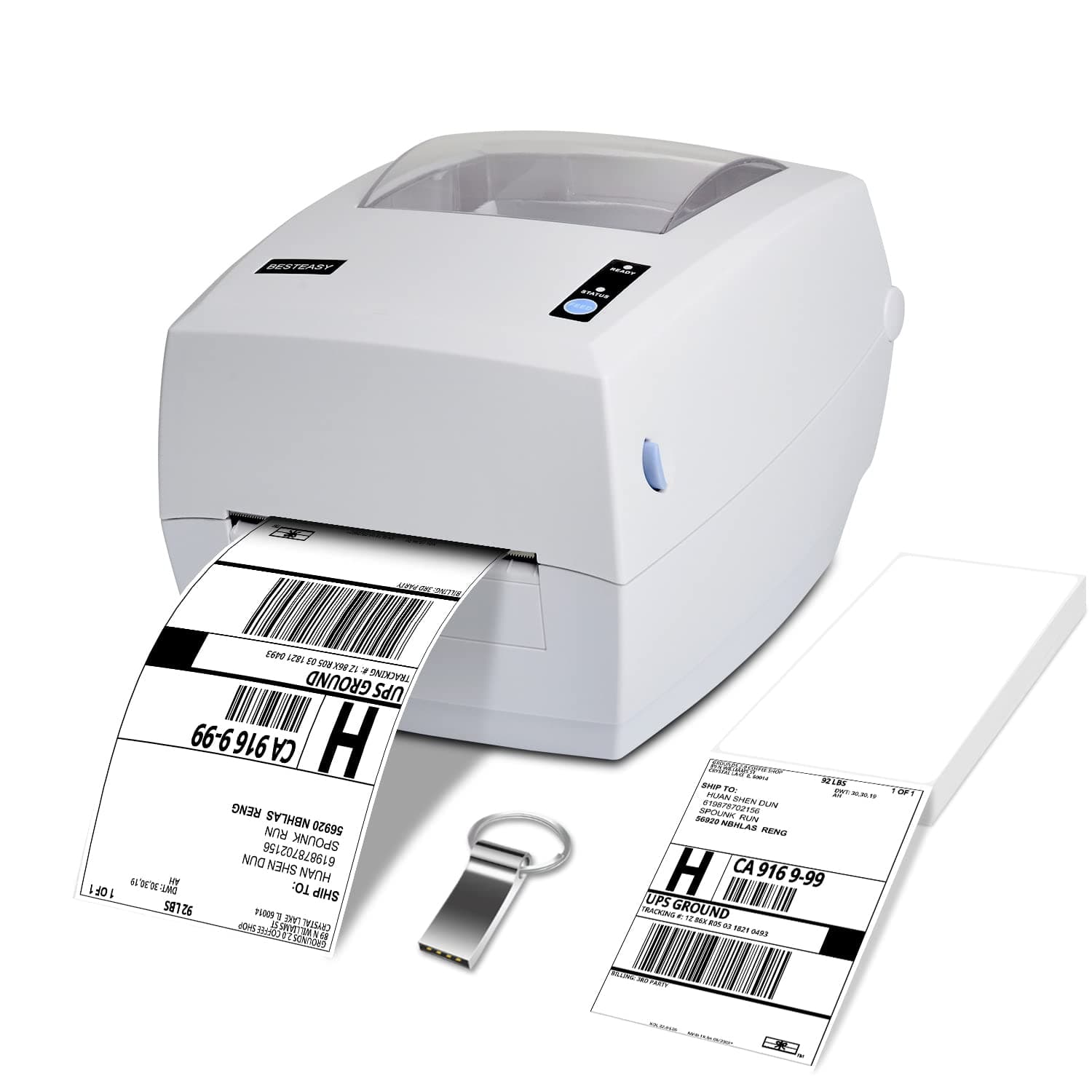 BESTEASY Shipping Label Printer, USPS Label Printer, 4x6 Thermal Printer for Shipping Labels, Commercial Grade Label Maker-High Speed & Clear Printing, Compatible with FedEx, Amazon, Ebay, ups, etsy