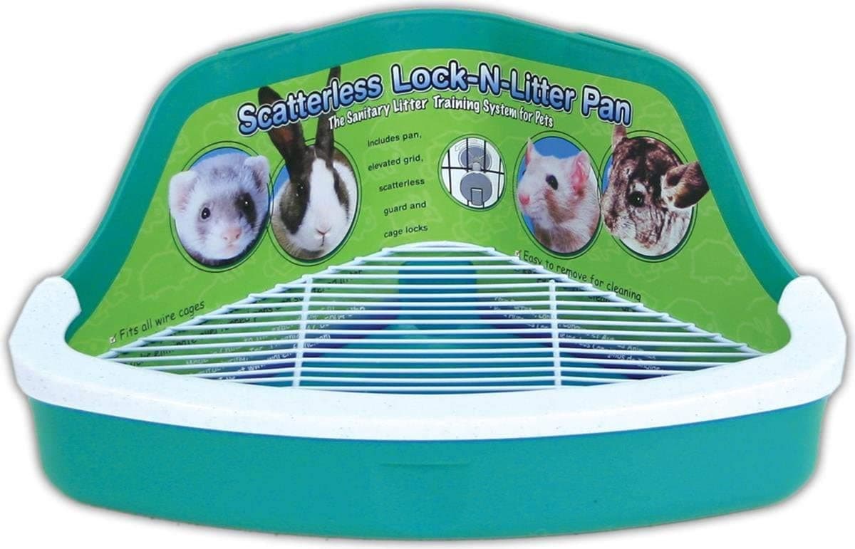 WARE MANUFACTURING Plastic Scatterless Lock-N-Litter Small Pet Pan (Colors May Vary)