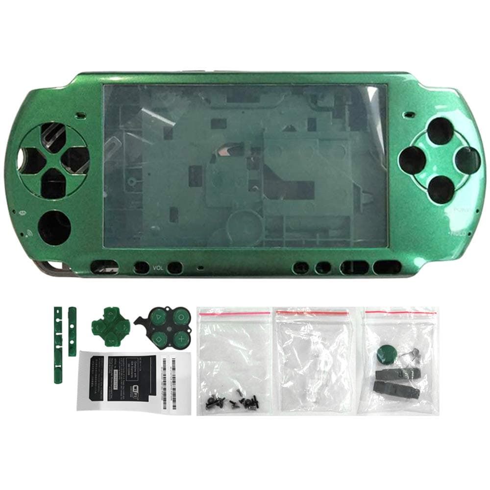 OSTENT Full Housing Shell Faceplate Case Repair Replacement for Sony PSP 3000 Color Green