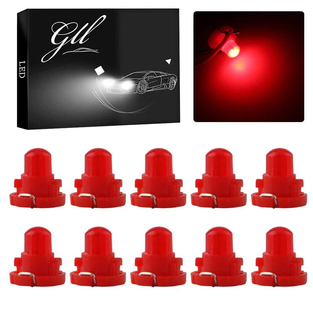 Grandview 10pcs Red T4.2 COB 1 SMD Led For Dashboard Instrument Cluster Light Car Light Bulb Side Light Indicator light Interior Panel Bulb Light 12V