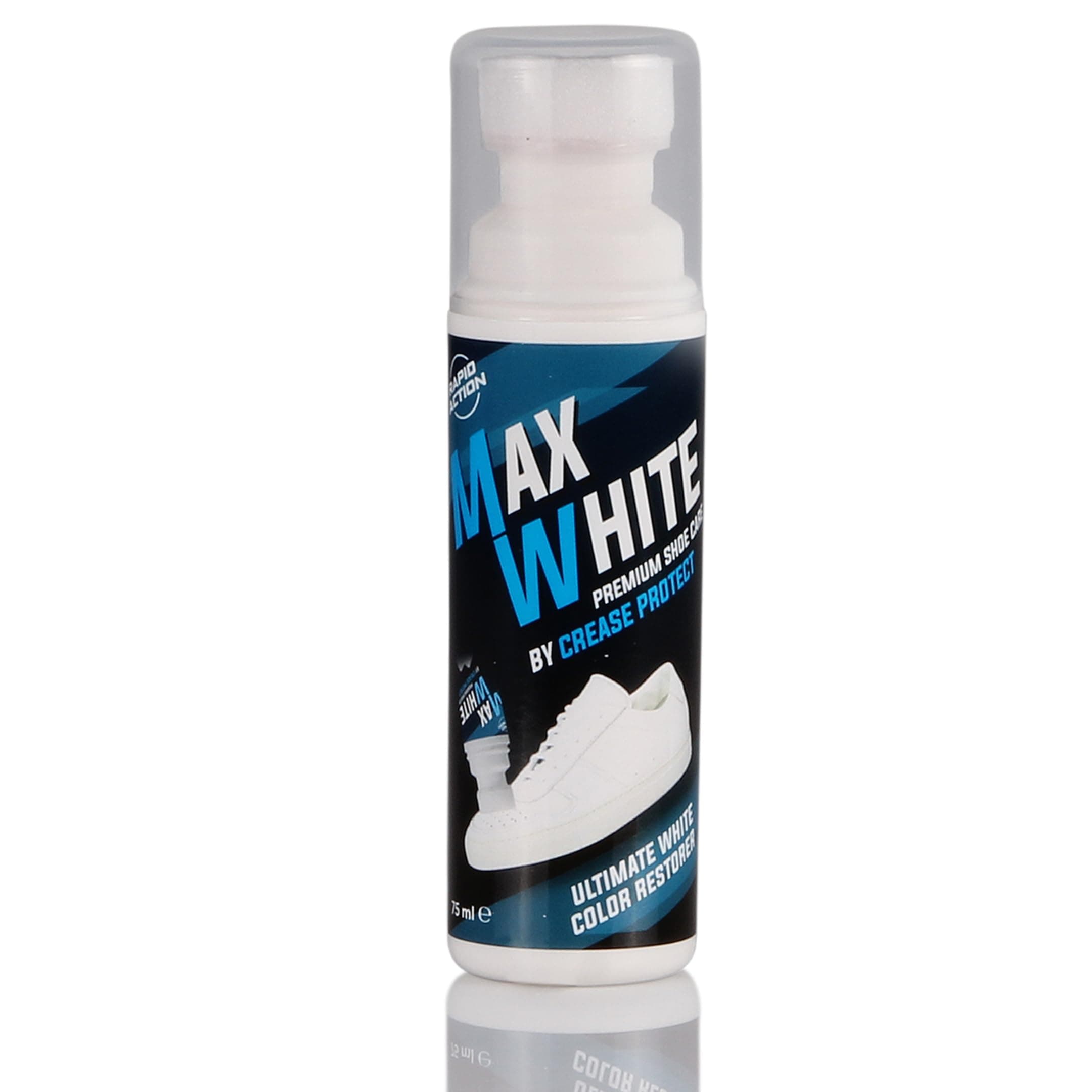 Max White Shoe Whitener | Instant Colour Restorer for Leather, Canvas and Trainers | Restores Original Color | Water-Resistant and Long-Lasting