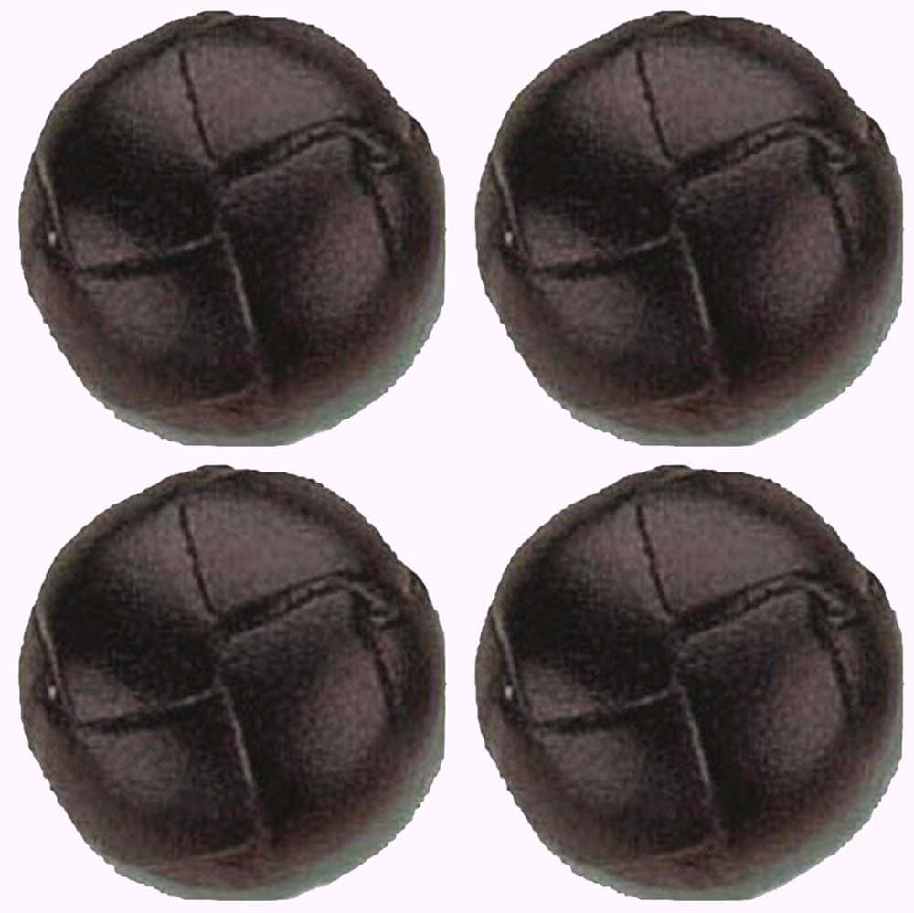 Very Large, Brown, Genuine Leather Buttons- Set of 4
