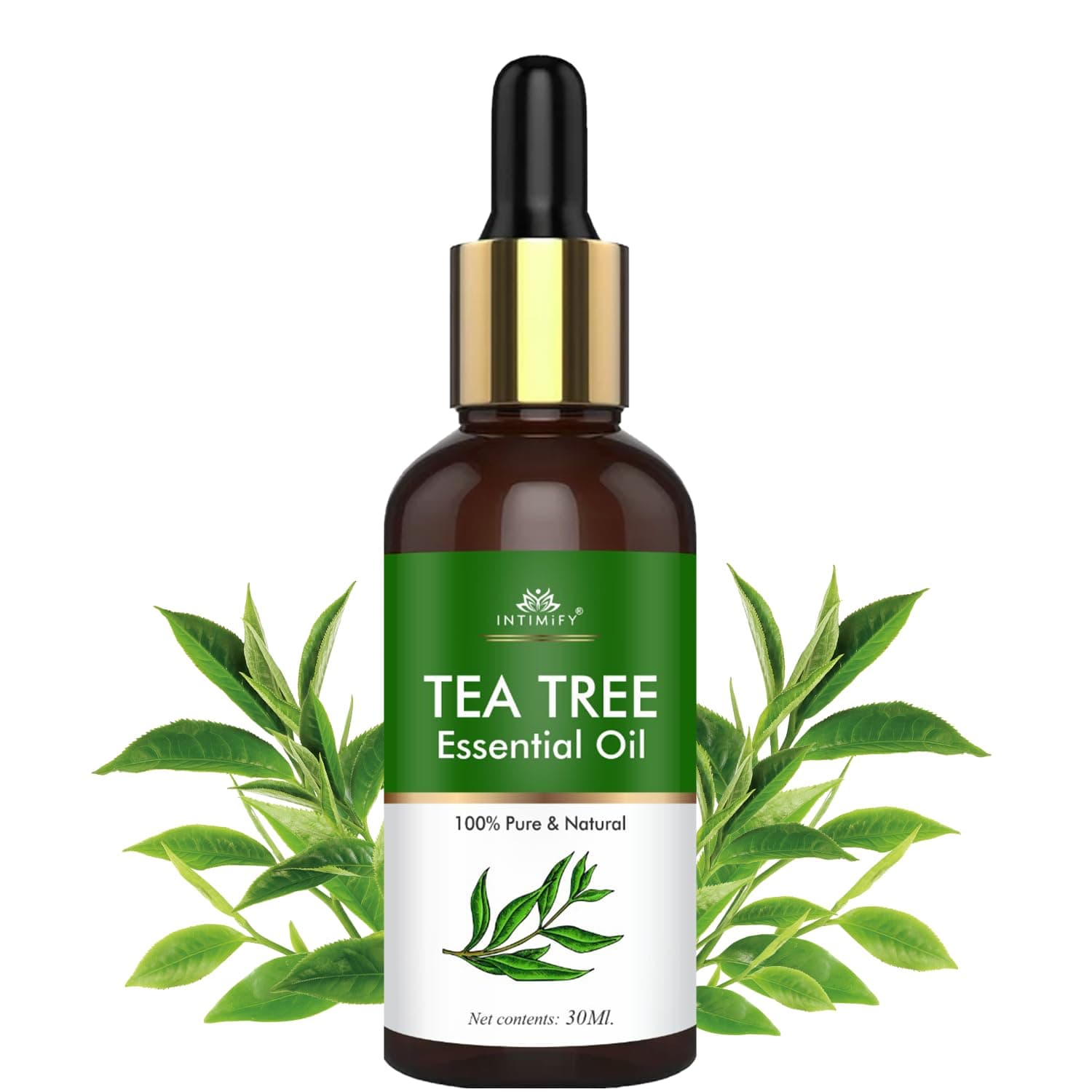 INTIMIFY Tea Tree Essential Oil For Hair, Skin & Face Acne Care | Promote Hair Growth | Aromatherapy | Women & Men | 30 Ml (Pack of 1)