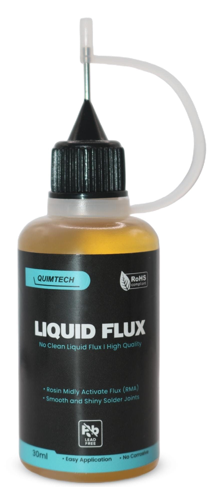Liquid Solder Flux Dropper (30 ml/1 Oz.) I RMA Liquid Solder Flux I Soldering Flux I Electrical Solder I No Clean Liquid Flux I Rosin Flux I Soldering Flux for Electronics I Lead Free Liquid Solder I