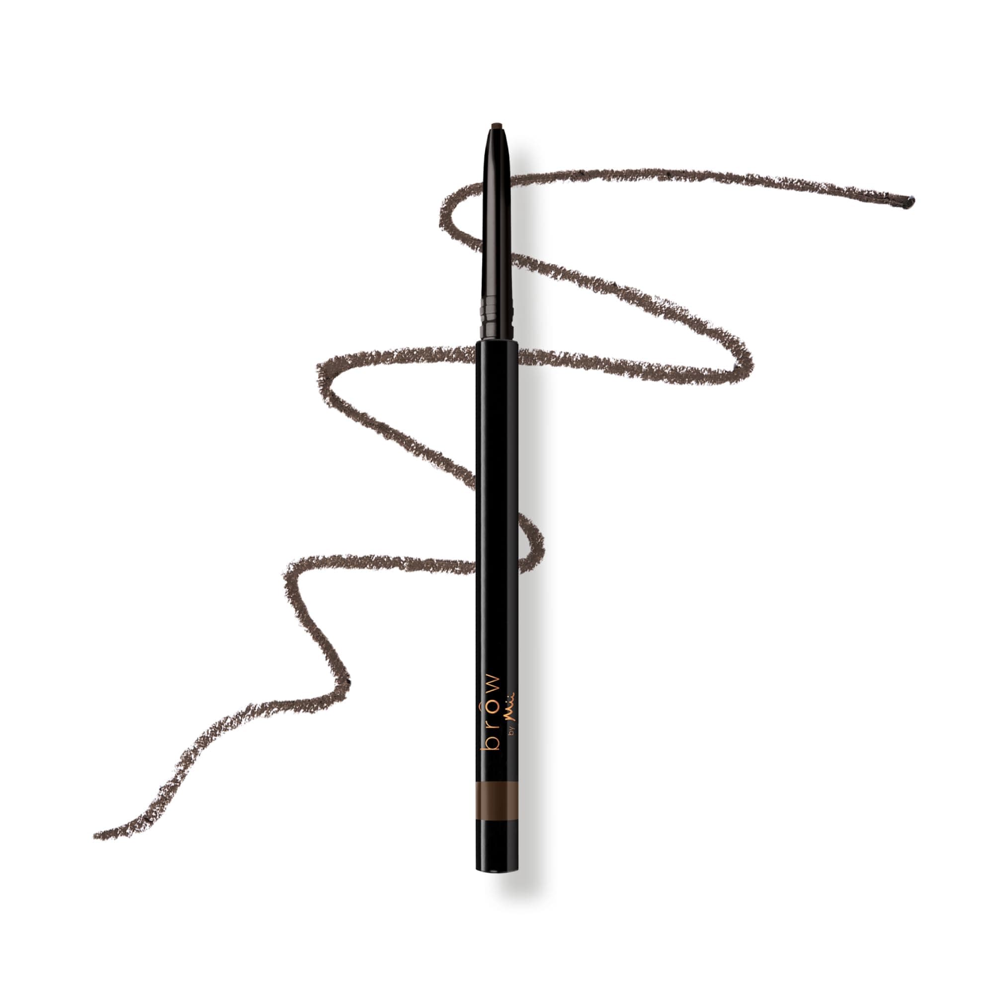 Mii Cosmetics Brow Pencil | Sculpting & Styling Eyebrow Pencil | Precision Micro Tip | Ultra Fine, Long Lasting Eyebrow Pen | Dark Brown | Impeccably Dark