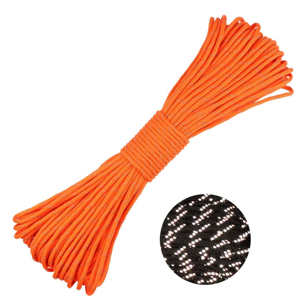 GeGeDa Reflective Paracord 9 Core 550 Parachute Cord Camping Cope 100FT