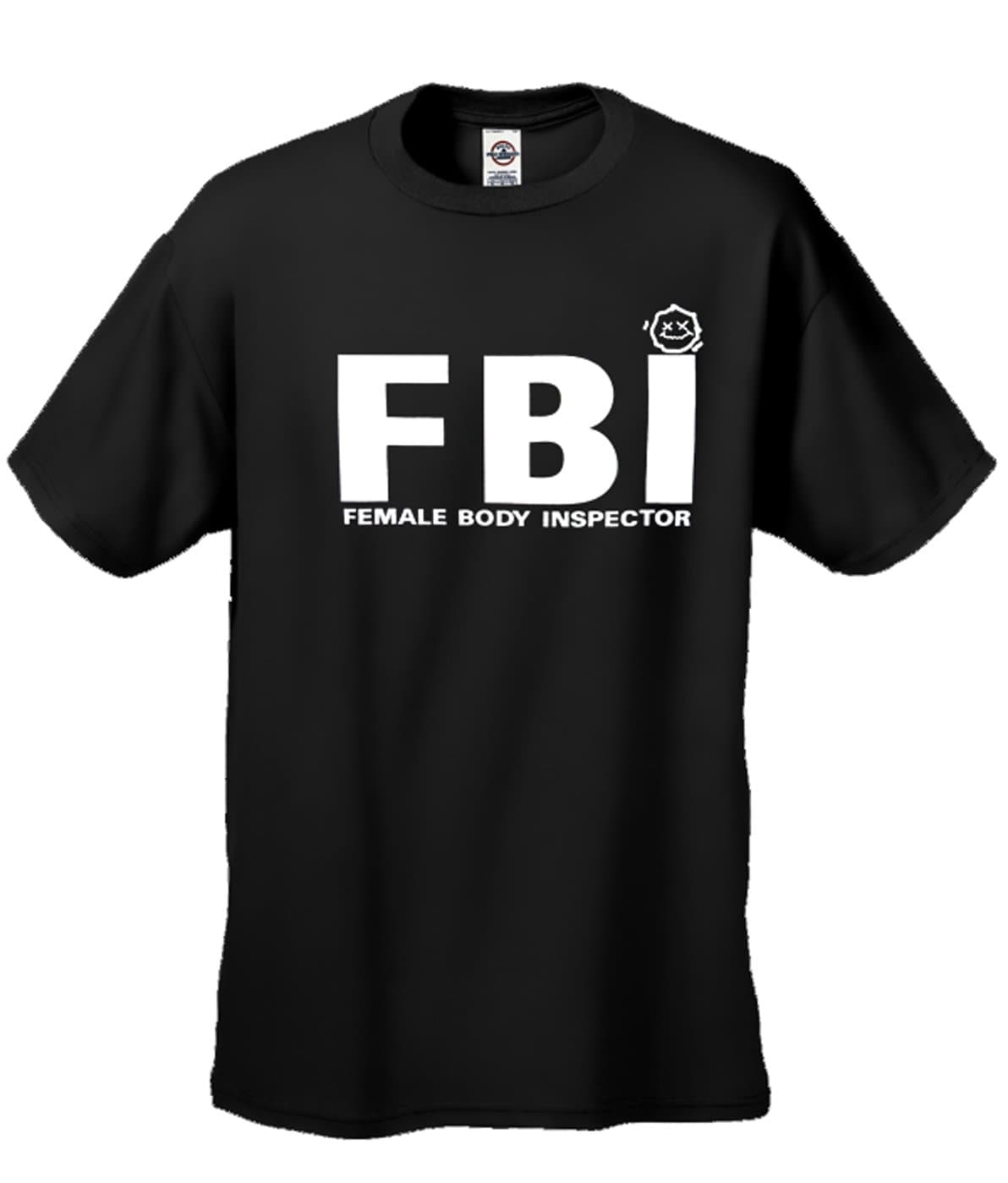 Cool Men's T-shirt - FBI - Short Sleeve Tee - Black -XL