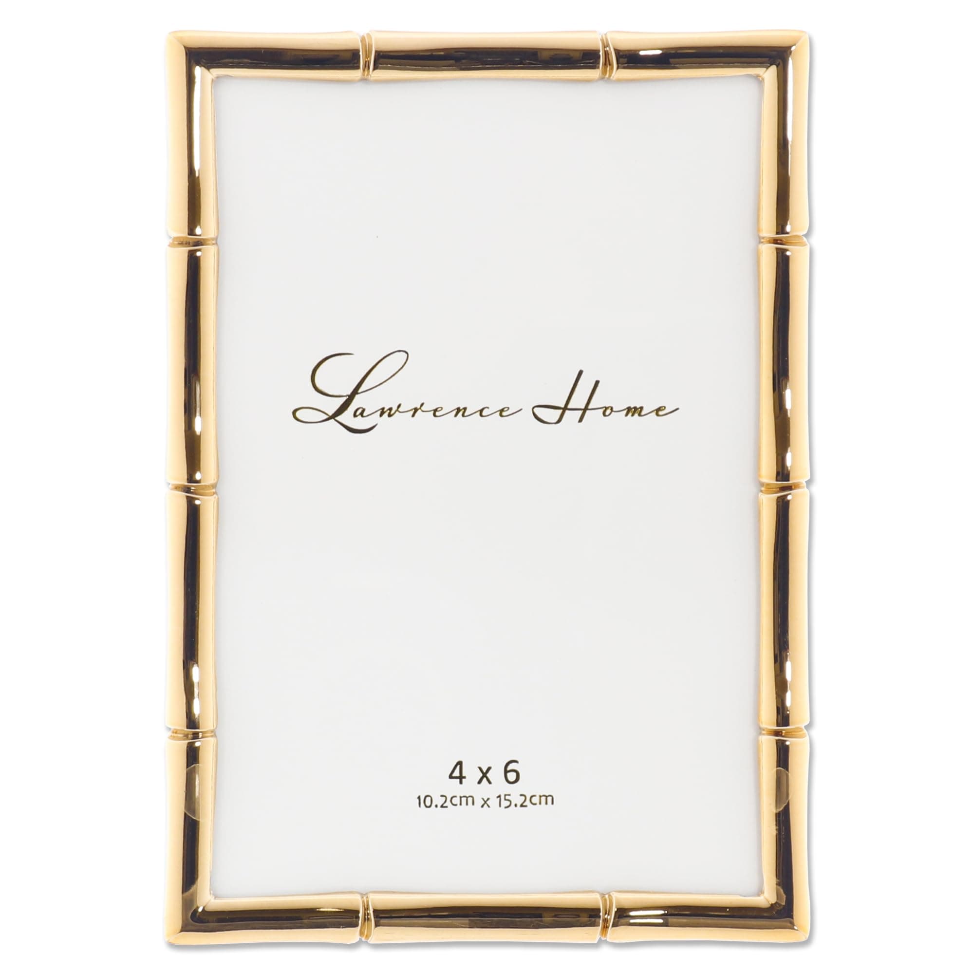 Lawrence Frames 4x6 Gold Metal Bamboo Design Picture Frame