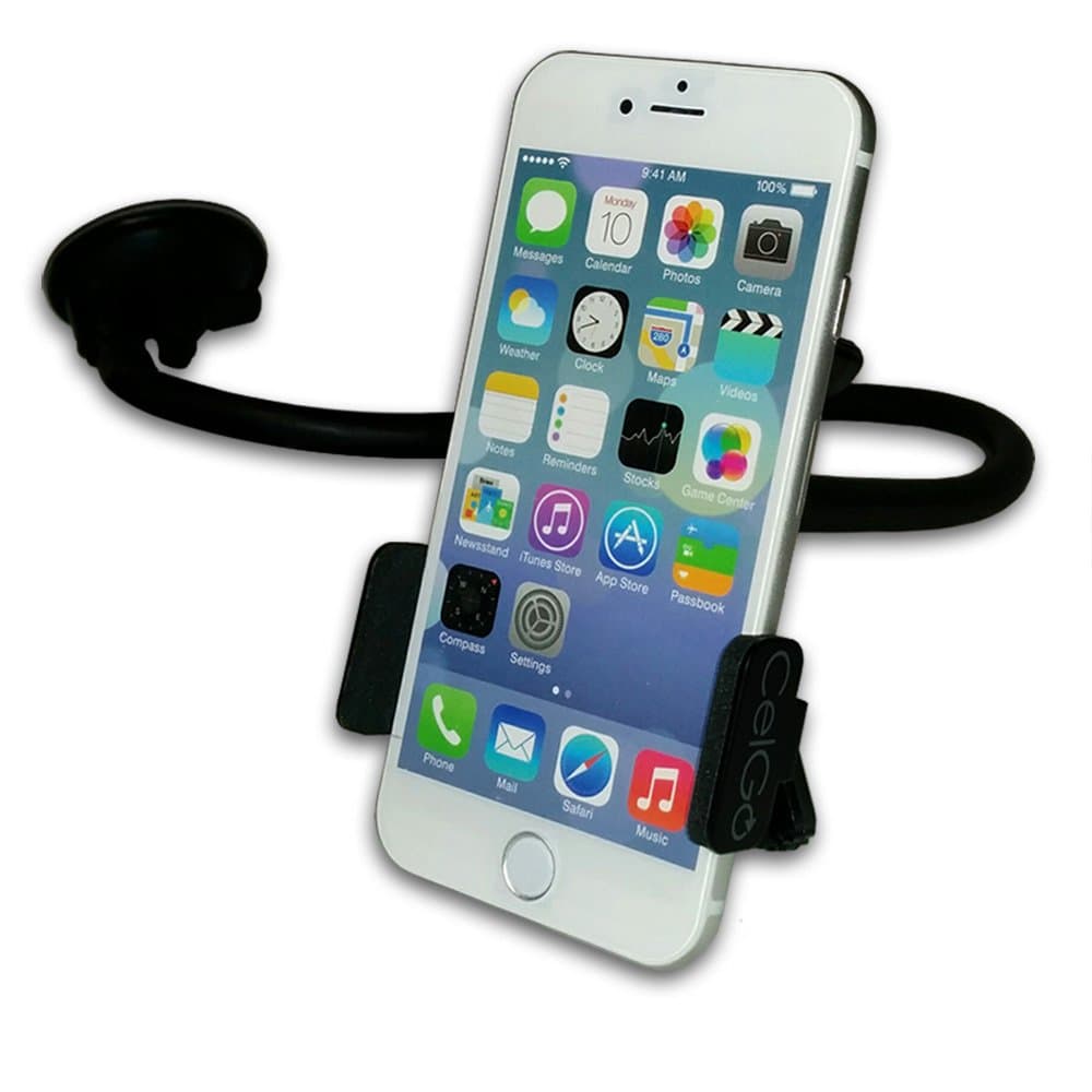 CelGo Ultimate Cell Phone Car Holder Mount for All iPhone X / 8/8+ / 7/7+ / 6/6+ / 5/4 / 3 / - Plus Android Phones - Samsung Galaxy - All Models - Galaxy Note All Models - All Phones