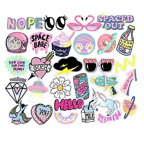 Laptop Stickers, Water Bottle Decal Sticker Pack for Hydro Flask, Phone, Luggage, Cars, Bicycles, Skateboard 29 Pcs(Cute Stickers)