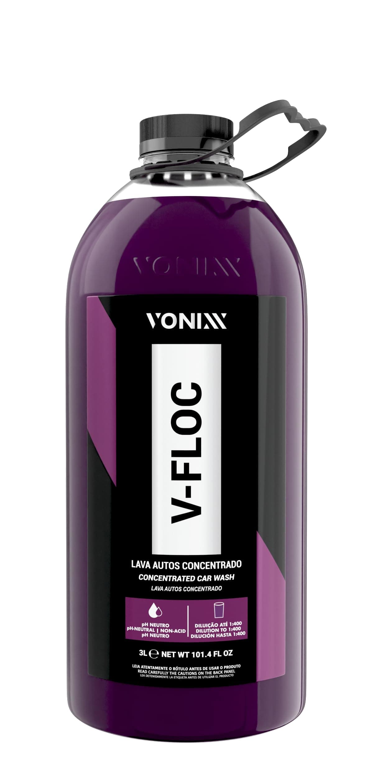 Vonixx V-Floc Concentrated Car Wash Soap - Ph-neutral - 1:400 dilution - 101.4 fl oz (3L)