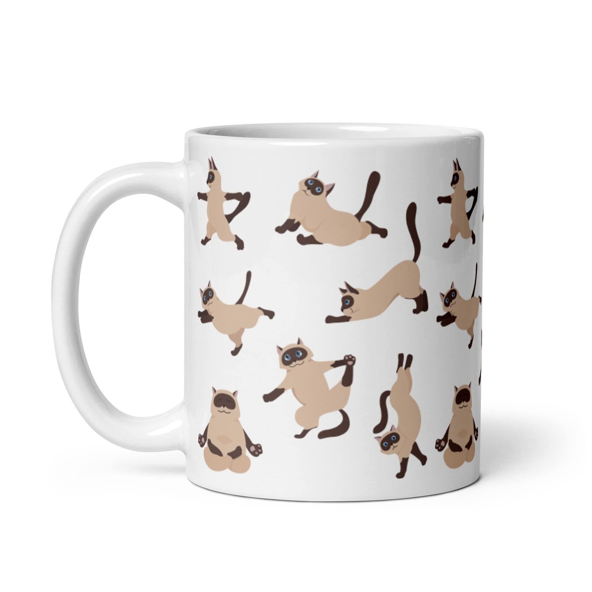 Cat Yoga Coffee Mug Funny Cat Lover Cup Cute Cats in Yoga Poses Cat Meditation Mug Yoga Gift Premium Quality Printed Coffee Mug, Comfortable to Hold, Unique Gifting Ideas for Friend/coworker/loved