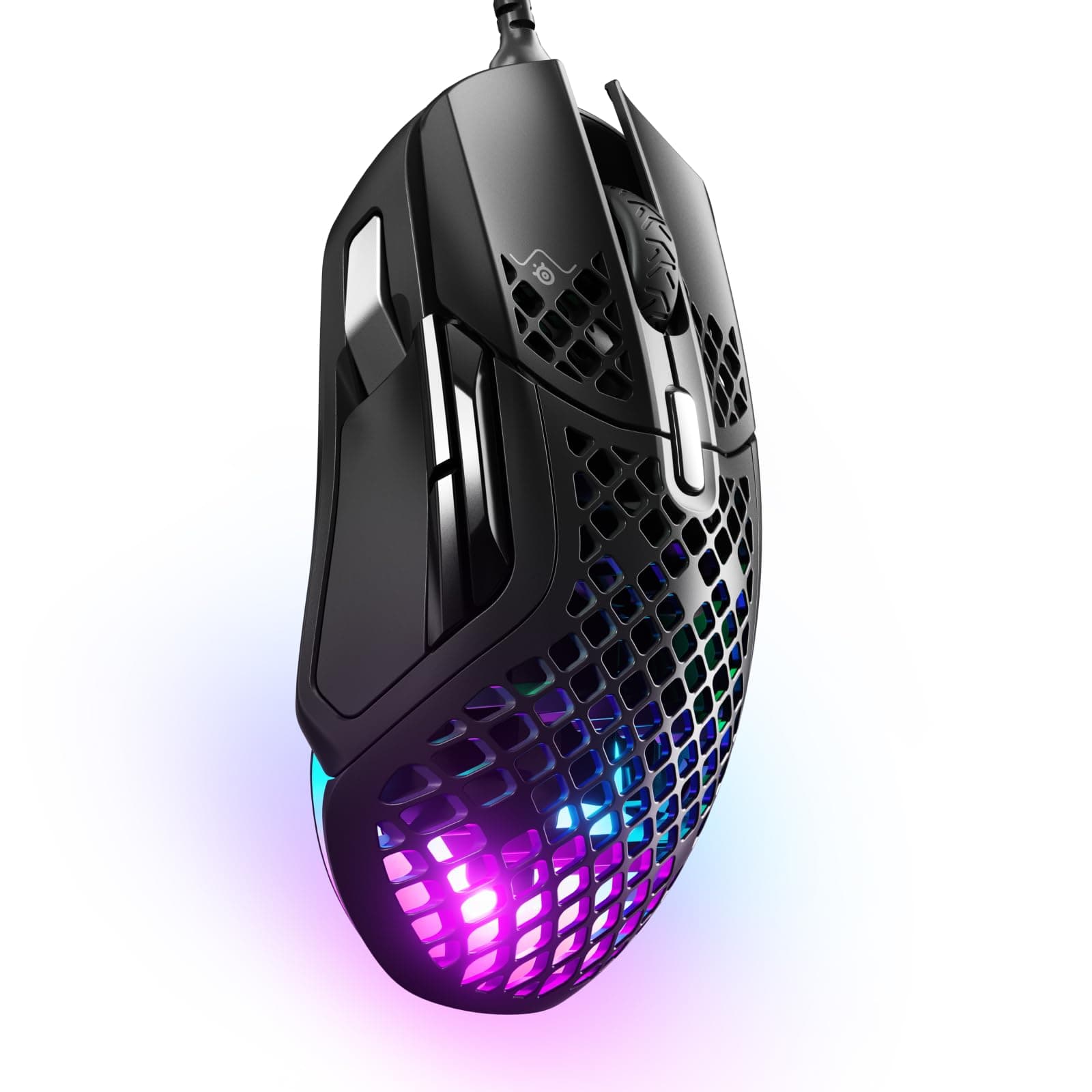 SteelSeries Aerox 5 - Holey RGB Gaming Mouse - Ultra-lightweight Water Resistant Design - 18K DPI TrueMove Air Optical Sensor - 9 Programmable Buttons