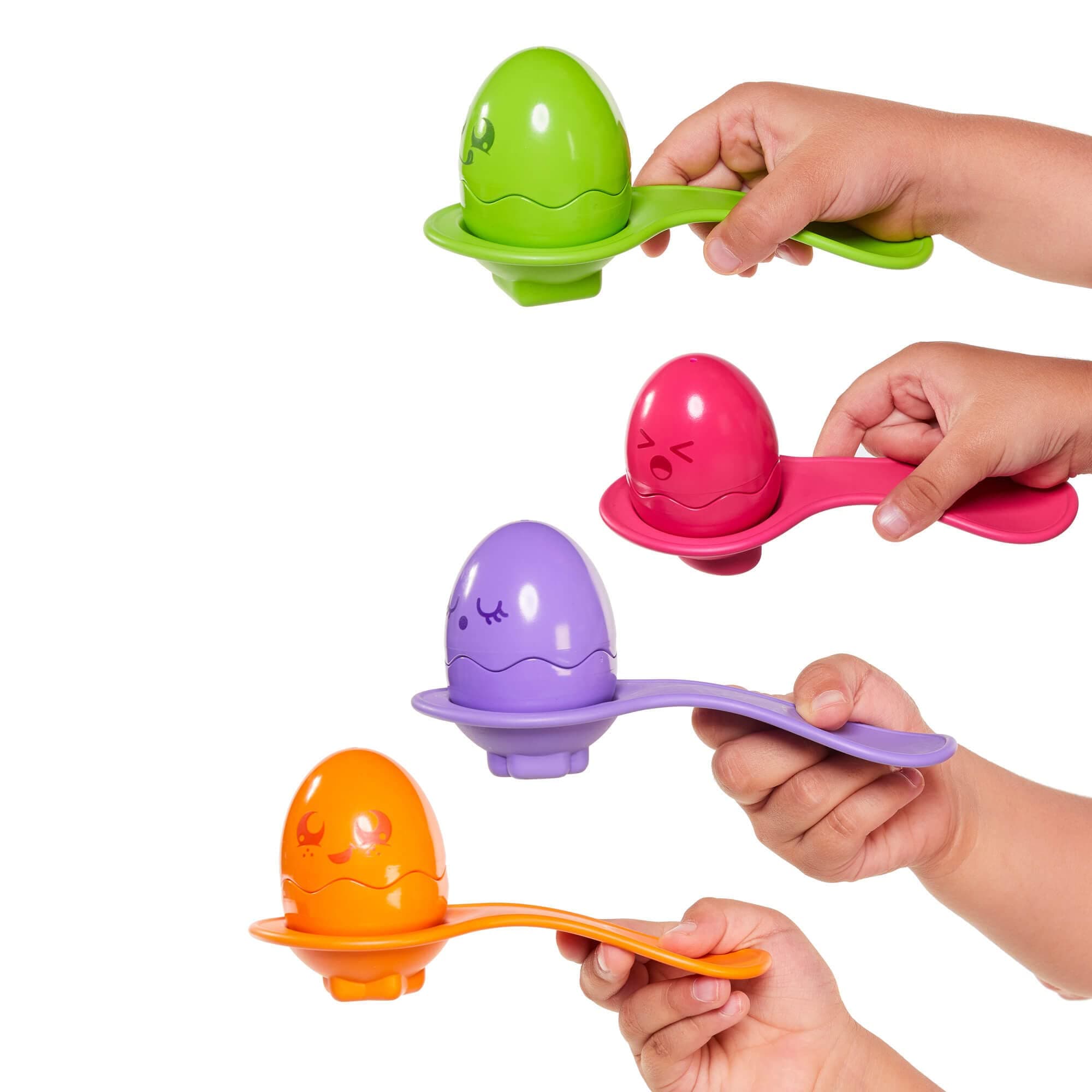 TOMY Toomies Hide and Squeak Egg and Spoon Set Baby Toy, Educational Shape Sorter with Colours and Sound, Easter Toy for Babies, Toddlers & Little Kids, Boys & Girls from 6 Months, 1, 2 & 3 Year Olds