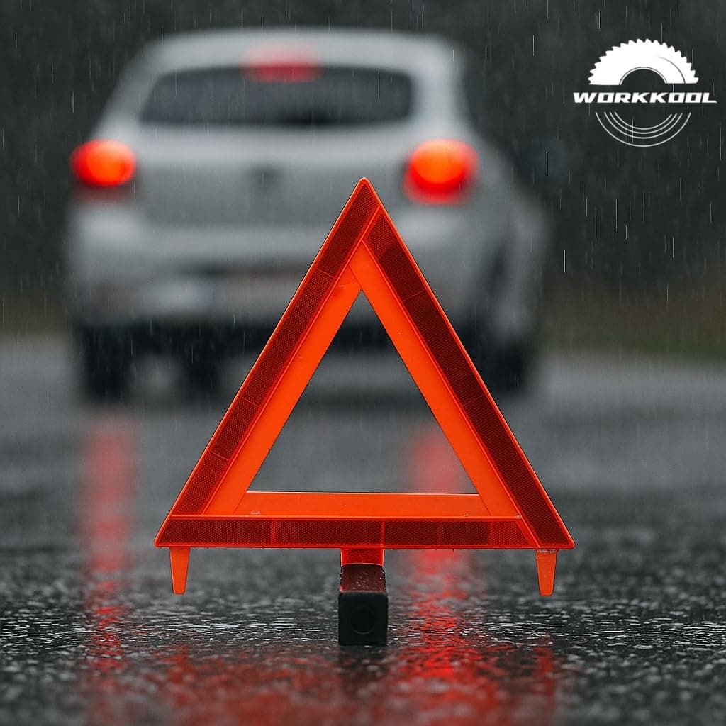 Safety Triangles DOT Approved, Standard Warning Triangles Enmergency Reflector, Emergency Triangles for Vehicles with Carry Case(3 Pack,Without Sand)