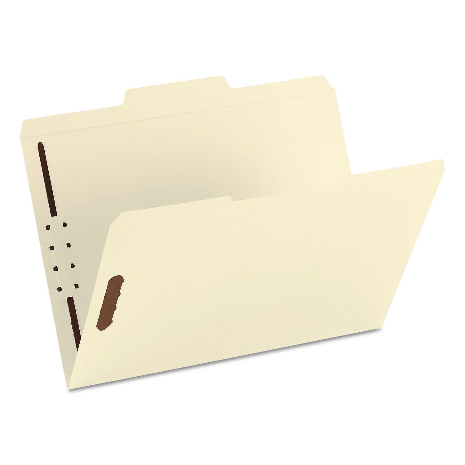 Smead Fastener File Folder, 2 Fasteners, Reinforced 1/3-Cut Tab, Letter Size, Manila, 50 per Box (14537)
