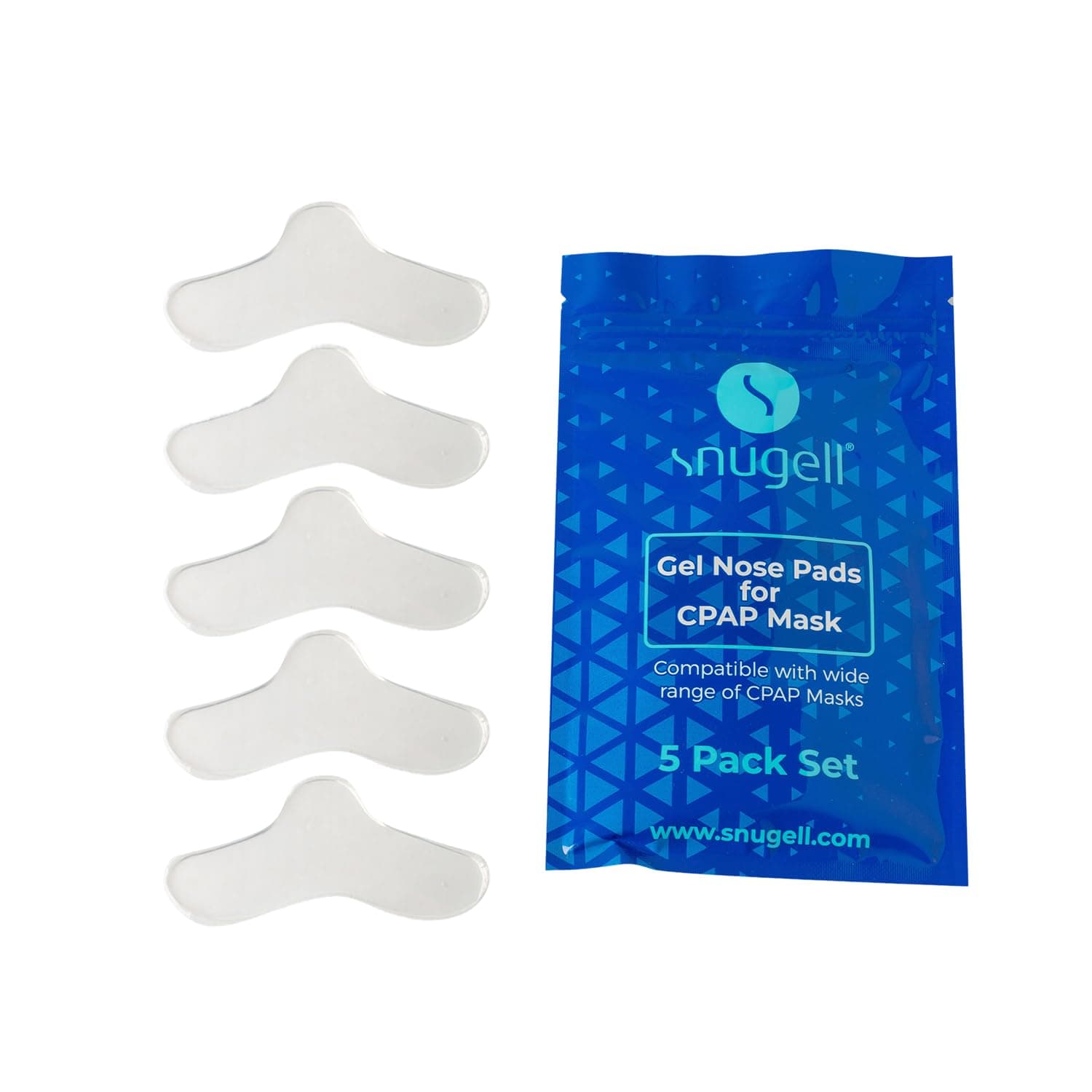 Snugell CPAP Nose Pads (5-Pack) –Universal Fit for Most CPAP Masks –Provides Enhanced Comfort During Sleep Therapy –Reusable Up to 15 Times- Ideal for Reducing Pressure and Preventing Skin Irritation
