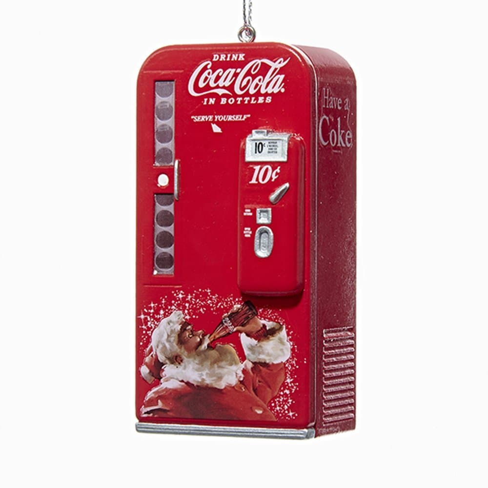 Vintage Coca Cola Vending Machine with Santa Christmas Tree Ornament Coke New