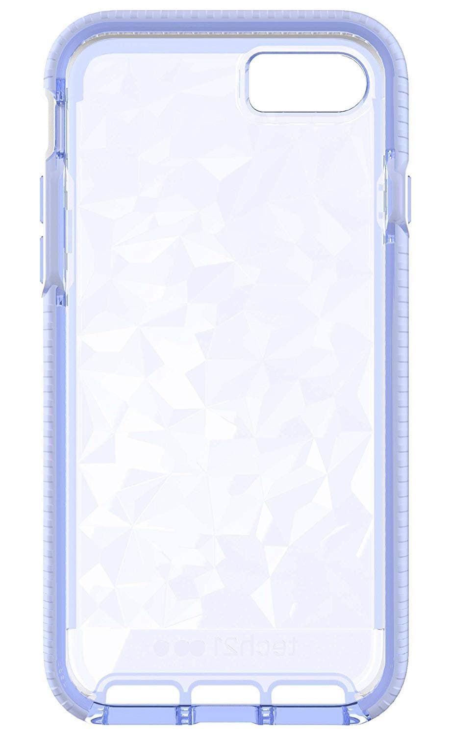 tech21 Evo Gem Drop Proof Protective Case for iPhone SE 2022 & iPhone 8 - Ultra Thin Clear Back, Anti-Scratch - Lilac - Bulk Packaging