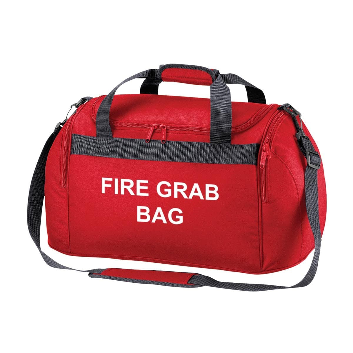 School Evacuation Fire Grab Bag - Printed Red Emergency Kit & Documents 26 Litre Compact Holdall Bag