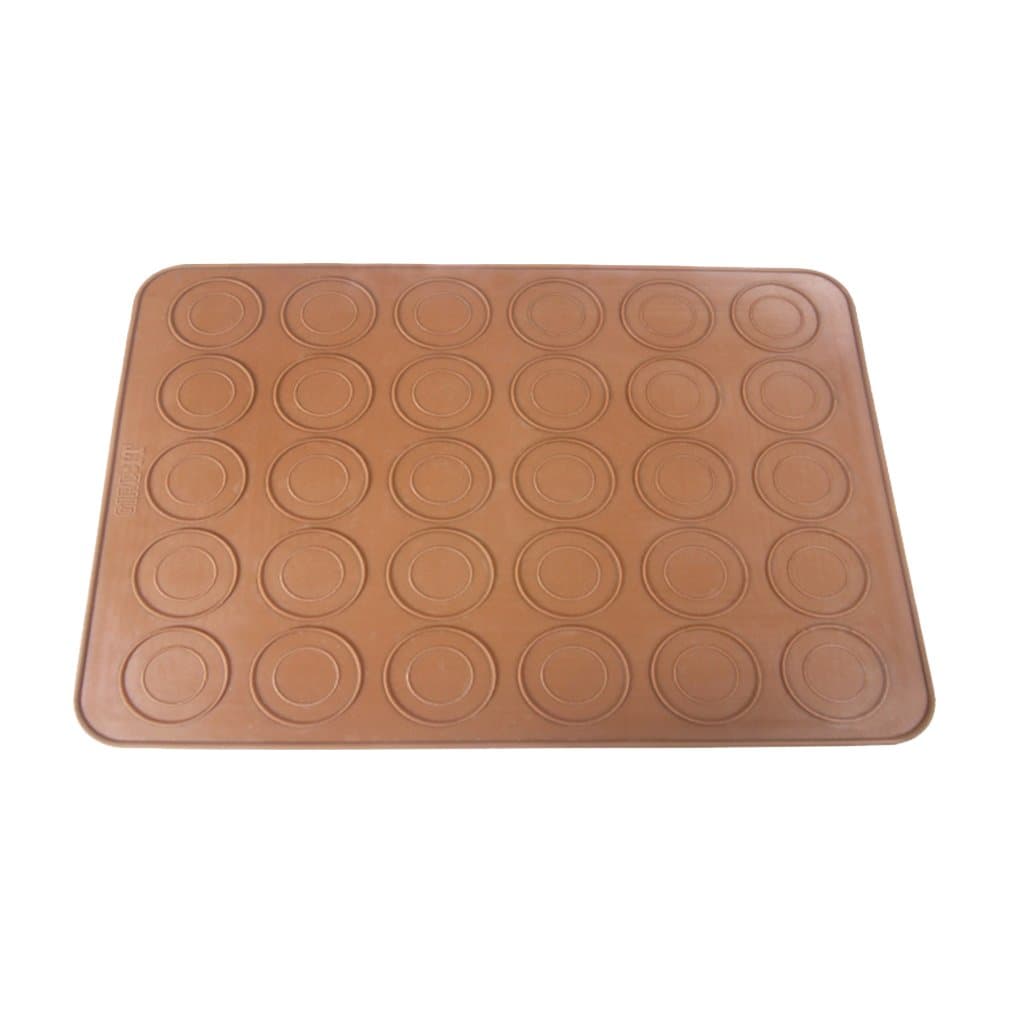 CosyDeal Durable Silicone Macarons Cake Mold Tray, 30-Cavity Kitchen DIY Baking Mat Tool