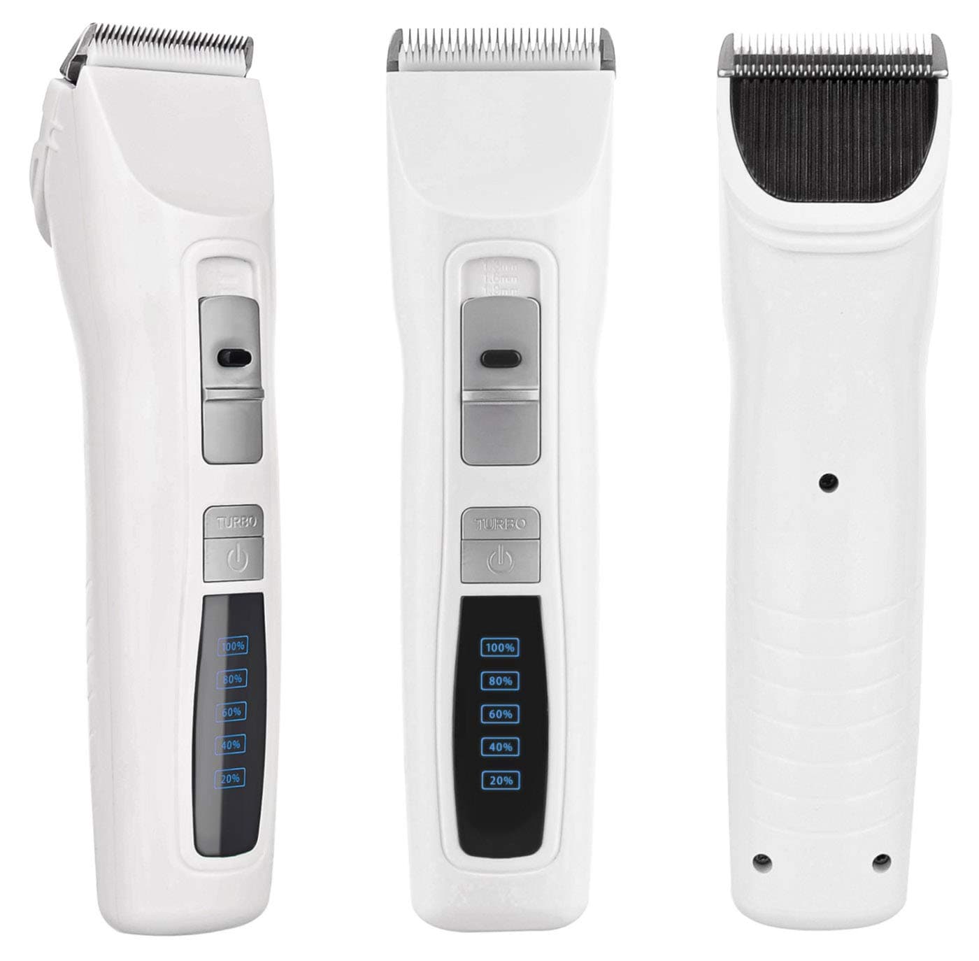 HaoYaa Professional Dog Clippers, 2 Speed Quiet Rechargeable Cordless Pet Grooming Clippers for Dogs Cats, White