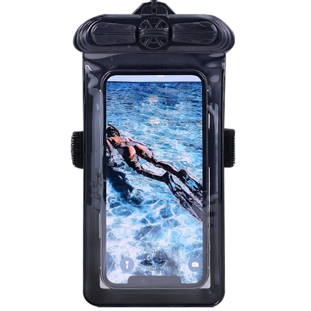 Phone Case Black, Compatible with Phicomm Clue 2S Waterproof Pouch Dry Bag [ Not Screen Protector Film ]