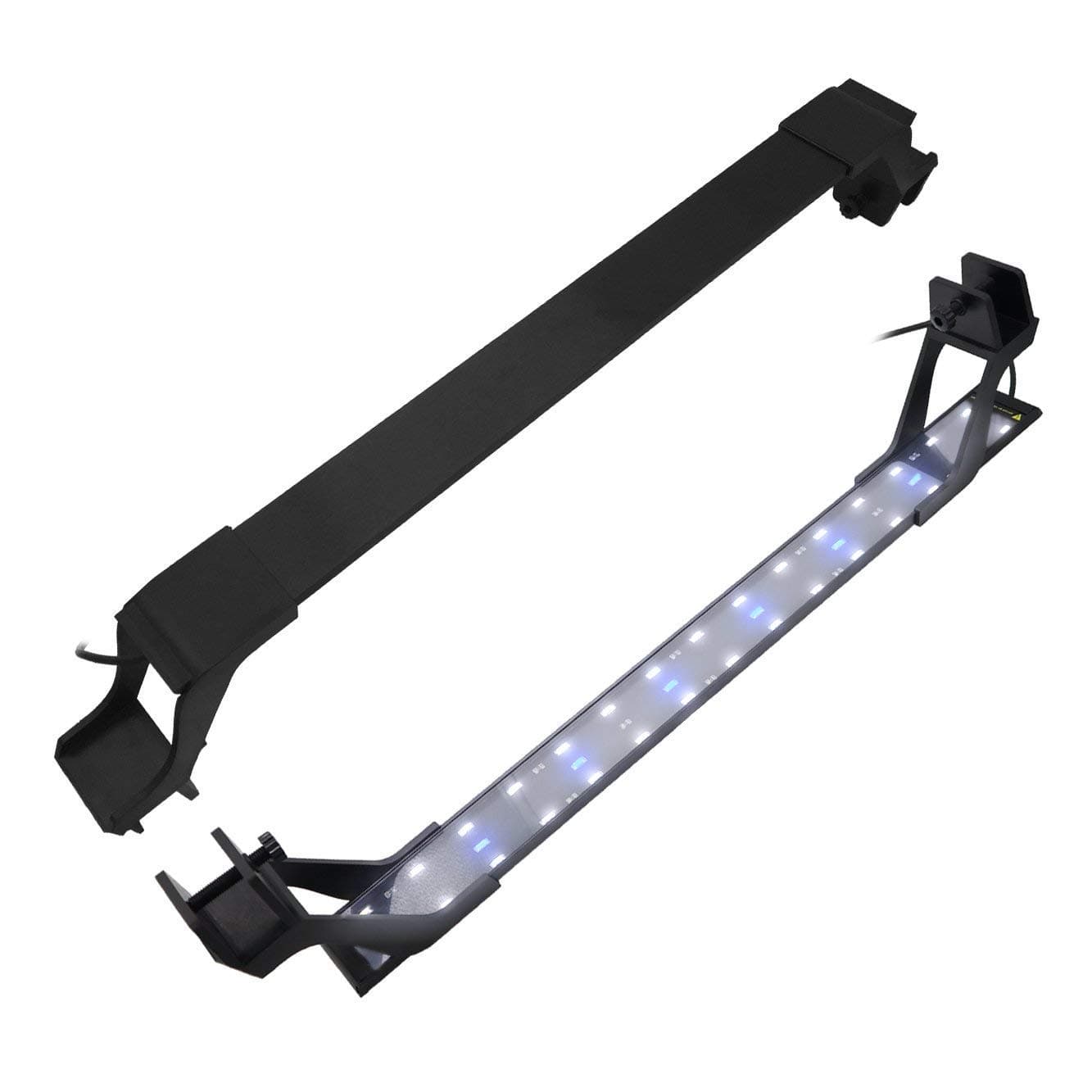 LNIDEAS Aquarium LED Light Kit For Fish Tank，Adjustable Fish Tank Bracket Lighting with 9 Blue and 42 White LEDs, Fish Aquarium Tank LED Hoods Lighting Suitable for 28.74"-36.61"（73-93cm）