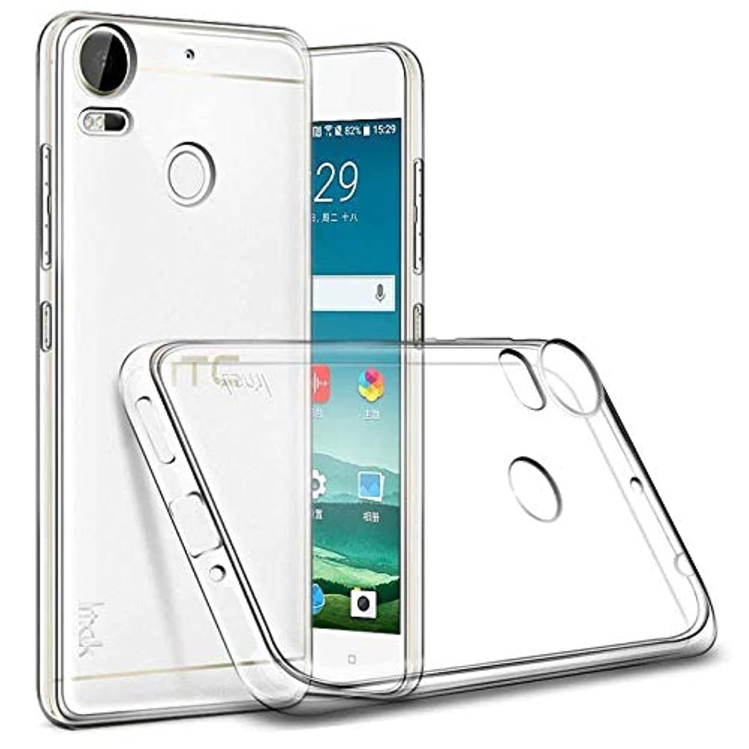ImakCrystal Clear Hot Transparent Flip Thin Hard Bumper Back Case Cover For Htc Desire 10 Pro