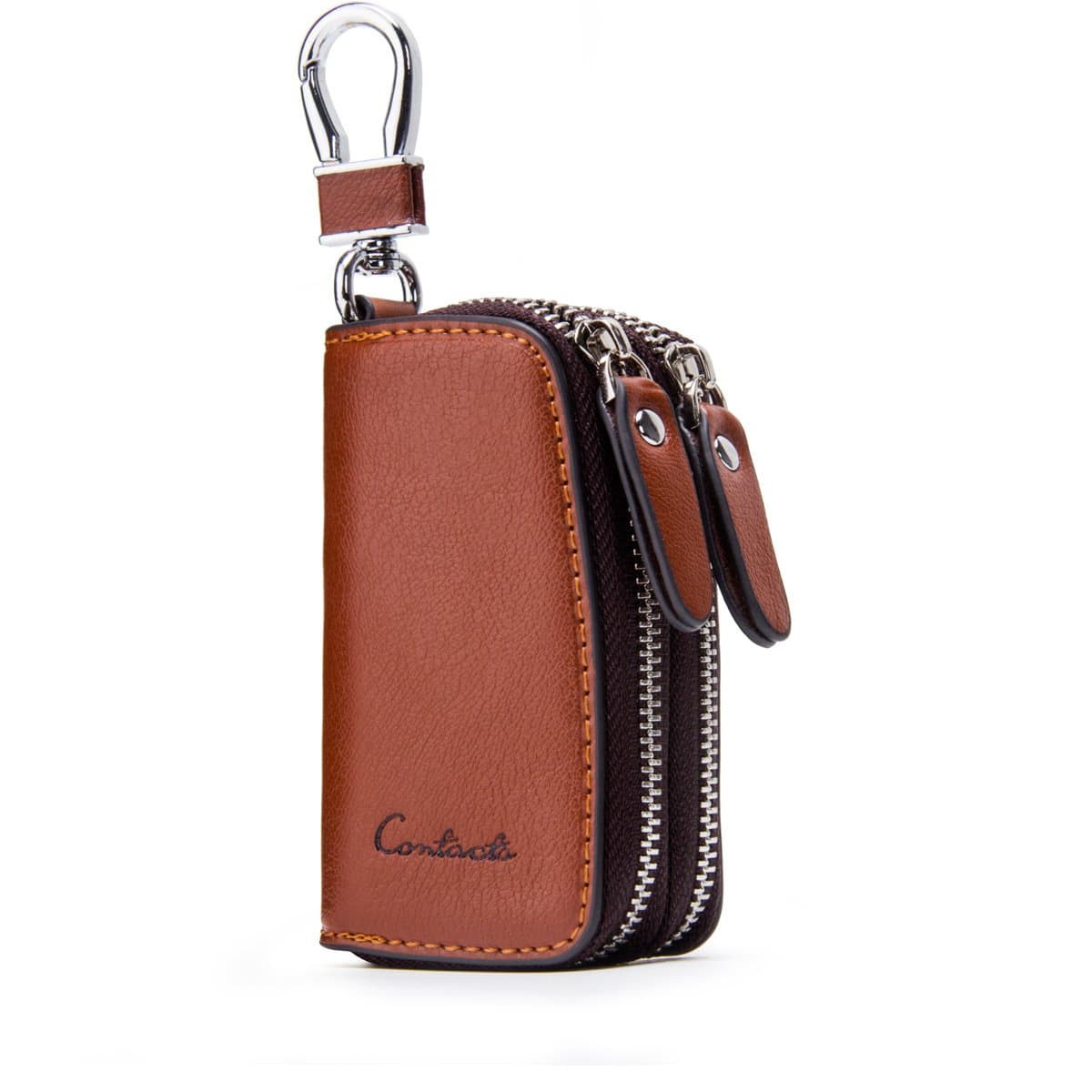 Genuine Leather Double Car Coin Keyring
