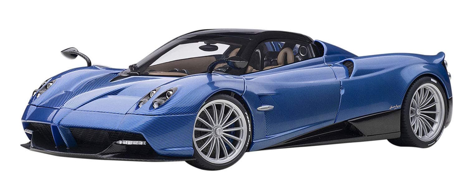 Pagani Huayra Roadster, Blu Tricolore Carbon Fiber Size 1:18