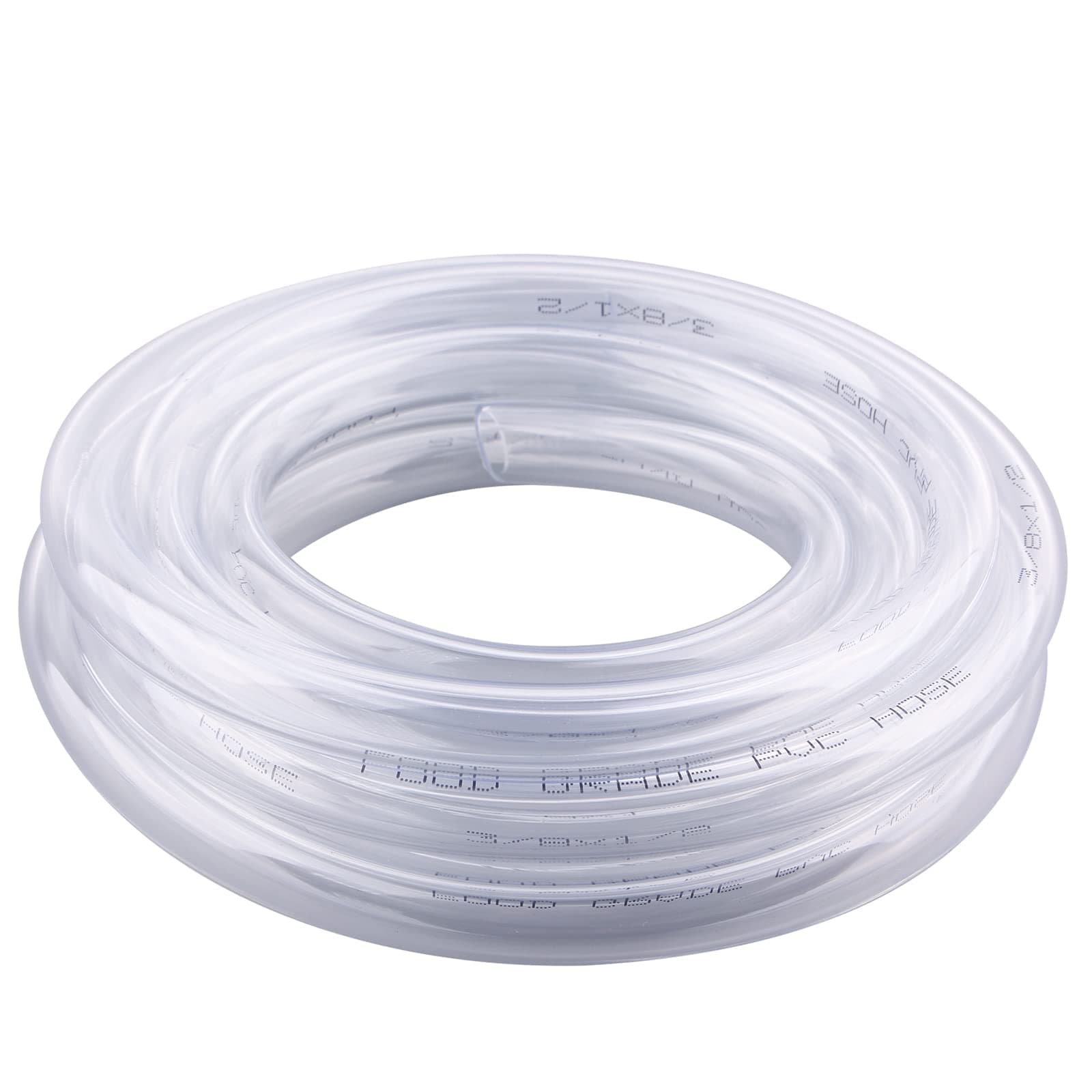 DERNORD PVC Tubing 3/8"ID X 1/2"OD Flexible Clear Vinyl Hose 10 Feet for Food Grade