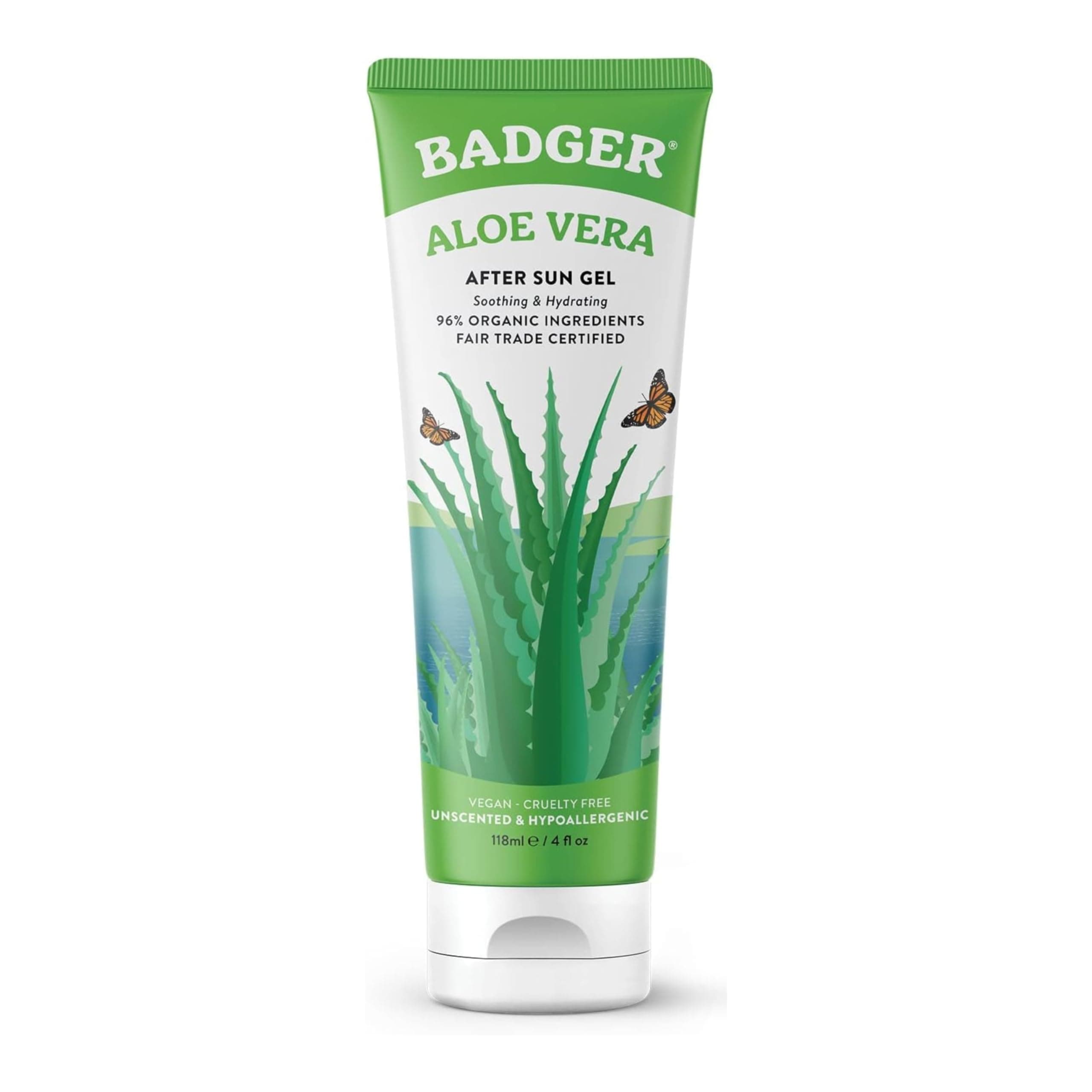 Aloe Vera Gel | Cooling & Soothing Gel for Skin & Hair | Lightweight After-Sun Care | Helps Reduce Scars & Calm Irritated Skin | Deep Moisturising & Refreshing Formula (118 ml)