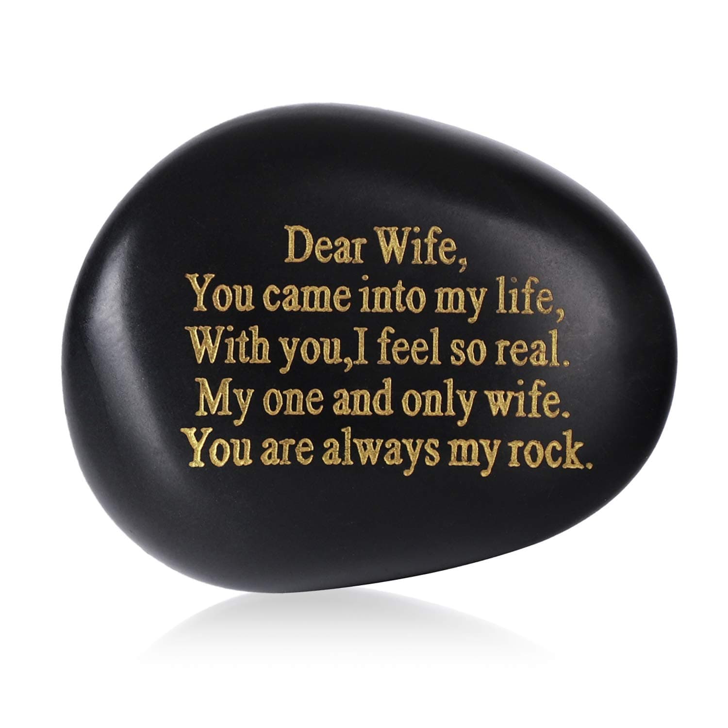 Wife Birthday Gift You are Always My Rock Engraved Rock Gift, Anniversary Present for Wife, Gift Idea for Her, Best Gifts for Women Black