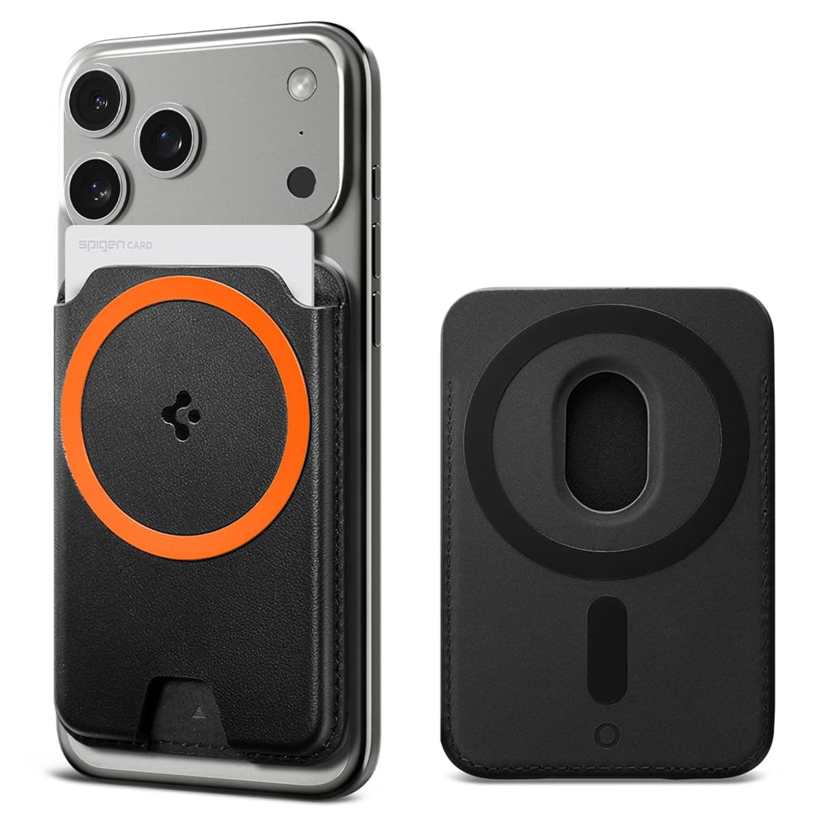 Valentinus MagFit+ Magnetic MagSafe Wallet Card Holder 3-Cards Compatible with iPhone 17/16/15/14/13/12 Series, PixelSnap Cases for Pixel 10 Series and MagSafe Accessories - Black