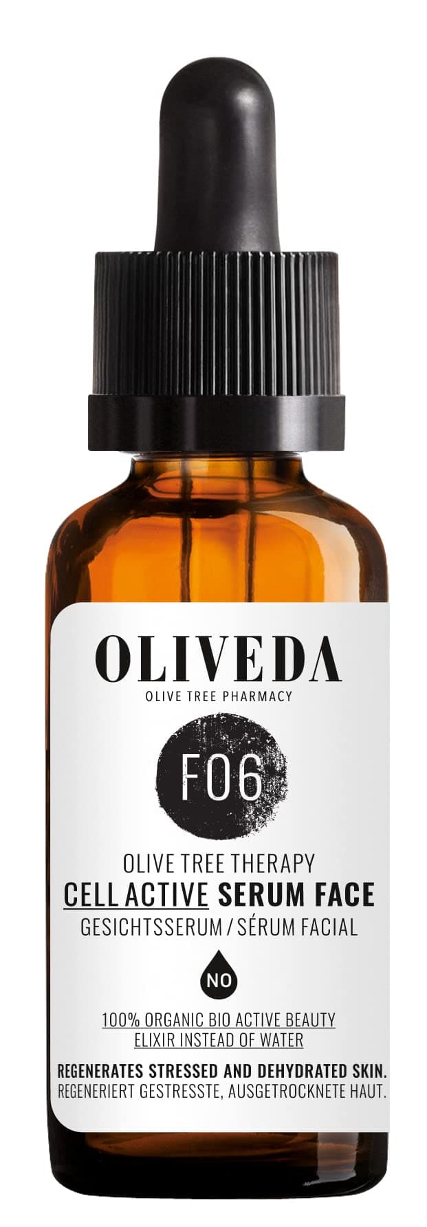 Oliveda F06 Face Serum - Cell Active | Natural Anti-Ageing Lift Serum + Anti-Wrinkle + Moisturising with Organic Ingredients - 30 ml