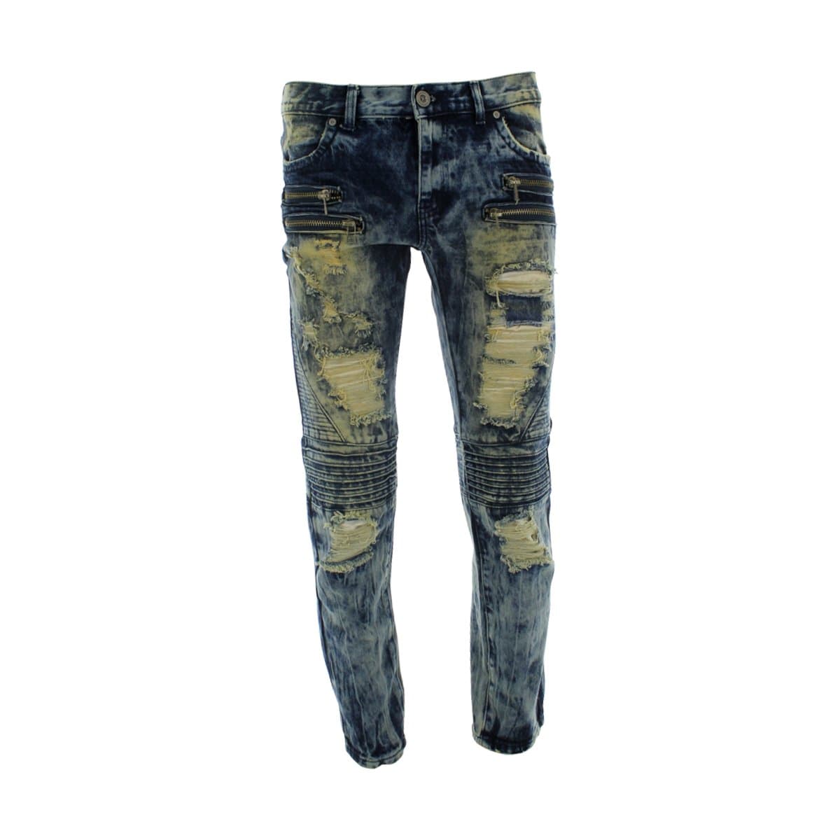 Trill Nation - Men's Motto Zippers Jeans - Blue