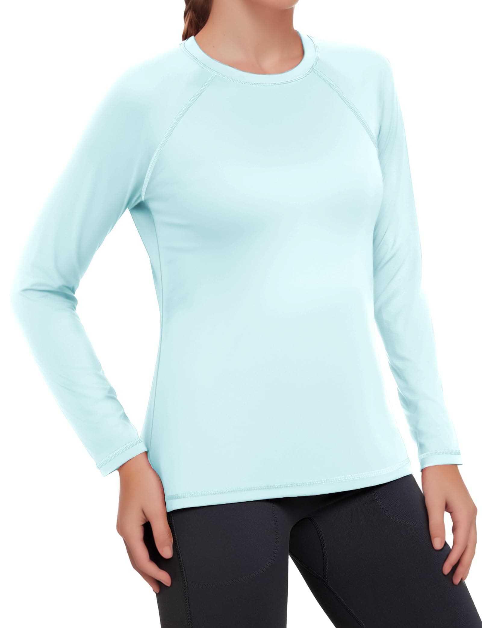 Rash Guard for Women UPF50+ Sun Shirt, Long Sleeve UV Protection Shirts Women Quick Dry Workout Shirts Hiking Swimming Tops