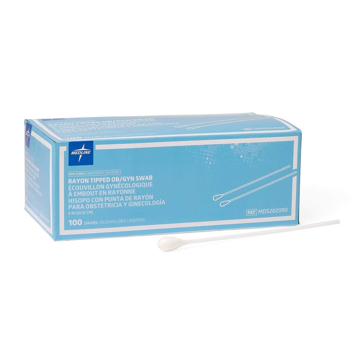 Med Industries Non-Sterile OB / GYN Swabs ( SWAB, RAYON TIP, OB / GYN, 8, NON-STERILE ) 100 Each / box