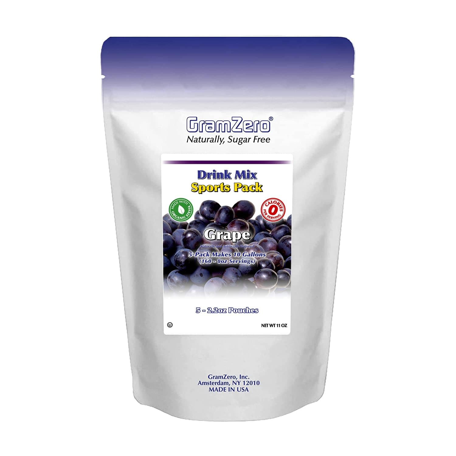 Grape Sugar Free Drink Mix Sports Pack, Great For Nutrition Club Loaded Teas, Zero Calorie, Stevia Sweetened
